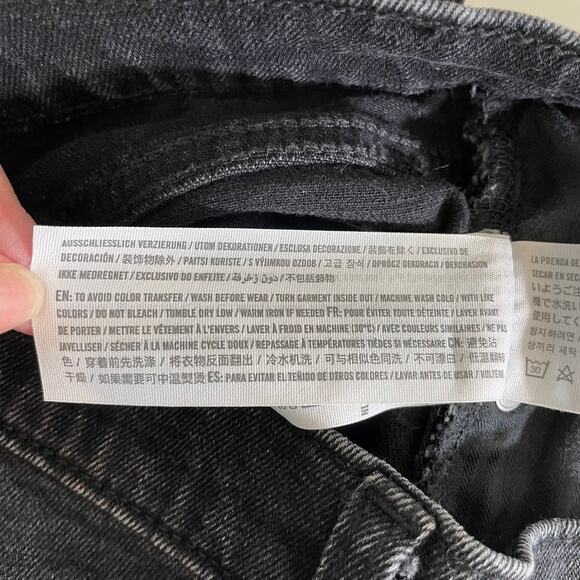 ABERCROMBIE & FITCH The Skinny High Rise Vent Slit Hem Jeans Black 26 or 2 Reg - Picture 11 of 11